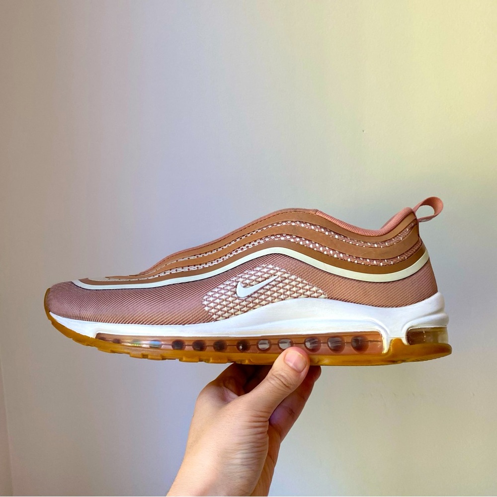 Nike Women's Air Max 97 Slip-On Sneakers Pink Tan White
